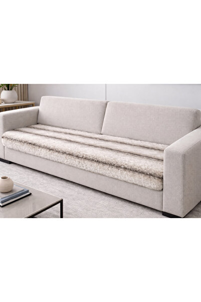 MER HOME Γούνινο μακρύ βελούδινο κάλυμμα για καναπέ 3 θέσεων (1 τεμάχιο) 80*1...