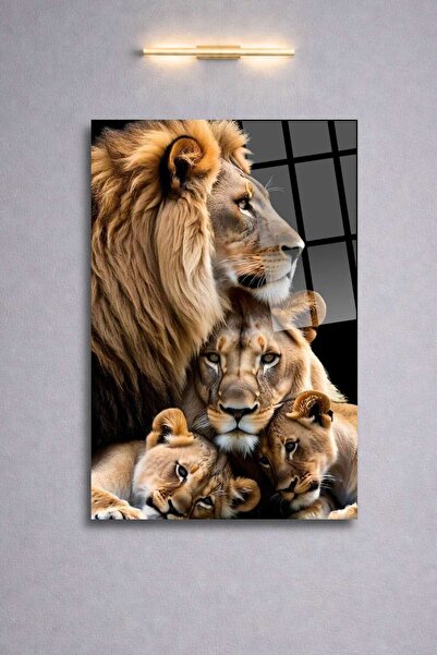 HMDS CONCEPT Οικογένεια του Λιονταριού, Γυάλινος Πίνακας 183