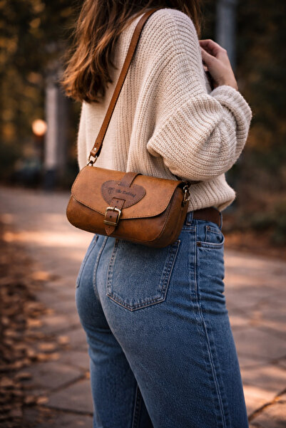 TheDebbağ Real Leather Adjustable Shoulder Bag Hand-Stitched