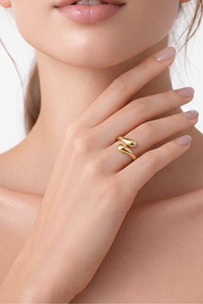 ATALYA ACCESSORY خاتم نسائي من الفولاذ بتصميم مينيمال داملا ديزاين قابل للتعد...