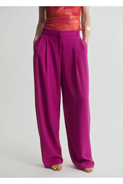 MANGO Woman Pili detaylı pantolon