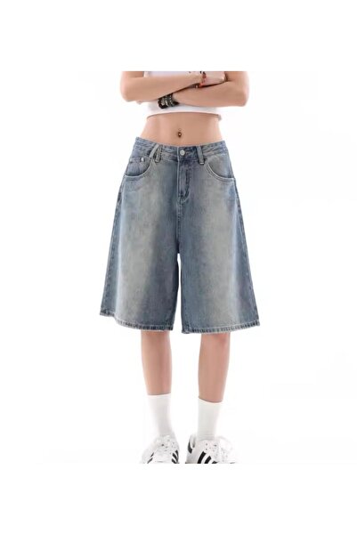 komera Σορτς - Μπλε - Υψηλή μέση