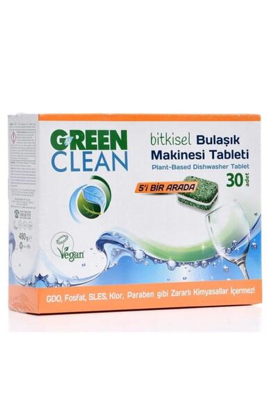 Green Clean أقراص غسالة الصحون العضوية العشبية 30 قطعة × 2 قطعة