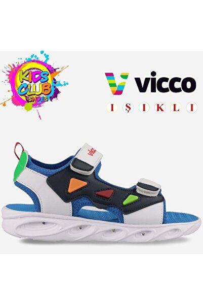 Vicco صنادل هيلدا المضيئة للأطفال باللون الأزرق