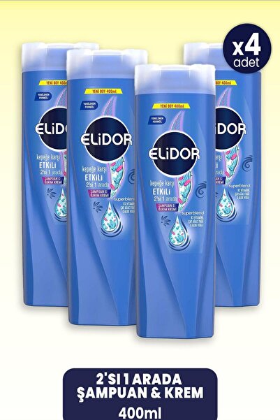 Elidor Superblend 2 in 1 Shampoo & Cream Effective Against Dandruff 400 ml