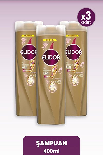 Elidor Superblend Şampuan Saç Dökülmelerine Karşı 400 ml x 3 Adet