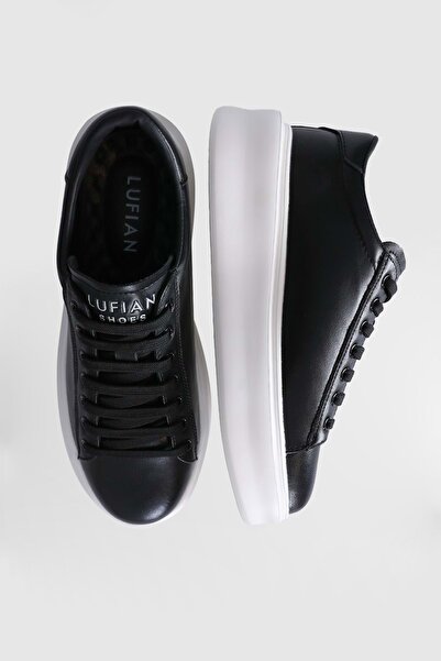 Lufian 121230109 Grace Deri Unisex Sneaker Ayakkabı SİYAH-BEYAZ