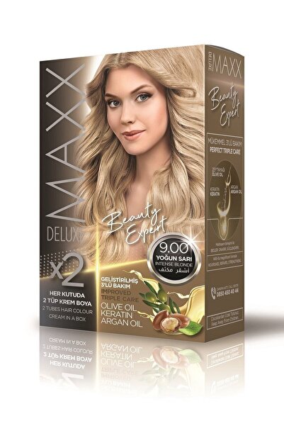 MAXX DELUXE Beauty Expert Set Saç Boyası 9.00 Yoğun Sarı