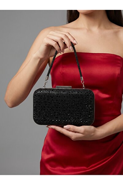 Biçanta Μαύρο Χρώμα Κρυστάλλινο Γυναικείο Βραδινό Φόρεμα Τσάντα Γάμου Αρραβών...