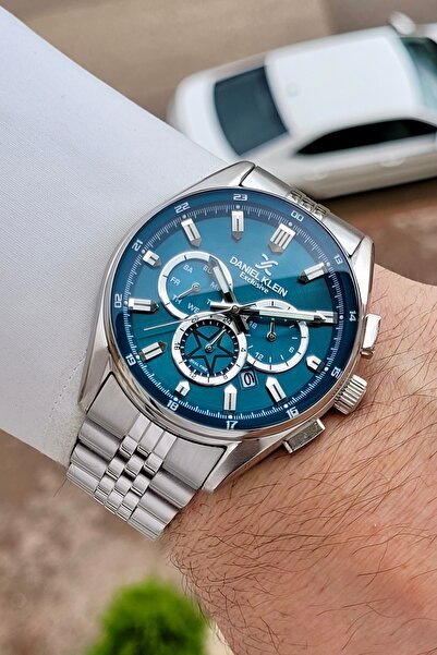 Daniel Klein Kadranı Mavi Kordonu Silver Renk 24 Ay Garantili 44,5 Mm Erkek K...