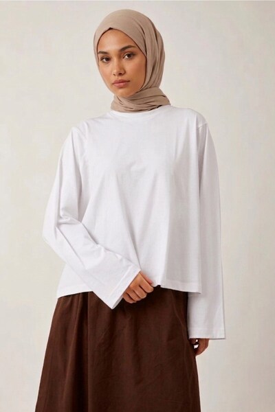 The Champ Clothing Γυναικείο βαμβακερό μακρυμάνικο μπλουζάκι βασικού τύπου λε...