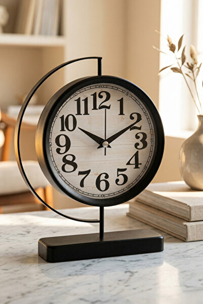 Frapan Home GLX Metal Dekoratif Masa Saati Sessiz Mekanizmalı Modern Tasarım ...