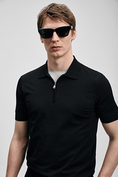 Lufian 111090136 North Ανδρικό T-Shirt από μείγμα Modal, Ανδρικό T-Shirt ΜΑΥΡΟ