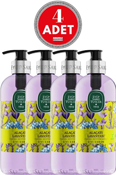 Eyüp Sabri Tuncer Alaçatı Lavender Natural Olive Oil Liquid Soap 500 Ml 4 Pieces