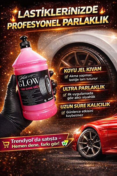 autoglow JEL LASTİK PARLATICI - 1 LİTRE ULTRA PARLAKLIK VE KALICILIK