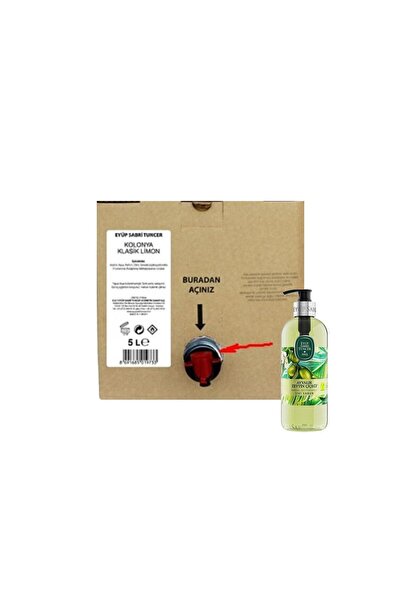 Eyüp Sabri Tuncer Klasik Limon Kolonyası 5 Lt Kolide / Musluklu (1 Adet 500ml...