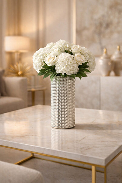 ANGDESİGN Κρυστάλλινο Βάζο ΑΣΗΜΕΝΙΟ ΕΠΙΚΑΛΥΜΜΕΝΟ •• Διακόσμηση Σπιτιού Μοντέρ...