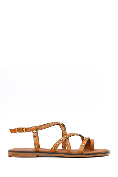 Derimod Γυναικεία δερμάτινα σανδάλια Bodrum με αγκράφα 26SFD333418