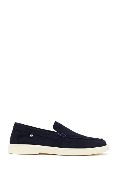 Derimod Ανδρικό Navy Blue Σουέτ Δερμάτινο Casual μοκασίνια 26SFD707610
