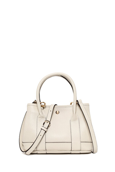 Derimod حقيبة يد نسائية صغيرة من الجلد بحزام طويل كريمي اللون 25ABD2310FT