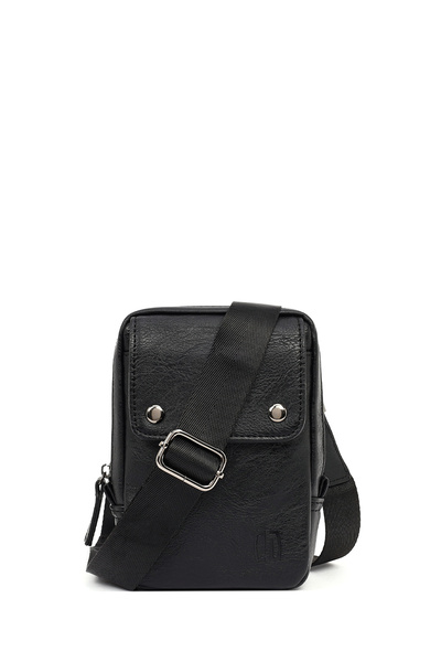 Derimod Men's Black Mini Messenger Bag 25Wbd3021Ft