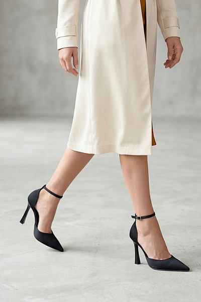 Gökhan Talay Laura Black Suede ψηλοτάκουνα (10 cm) Κλασικά παπούτσια με τακούνι