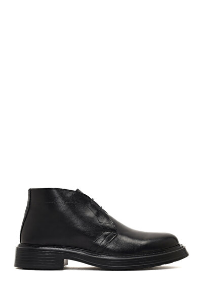Derimod Men's Black Lace-Up Leather Casual Boots 25Wfd611118