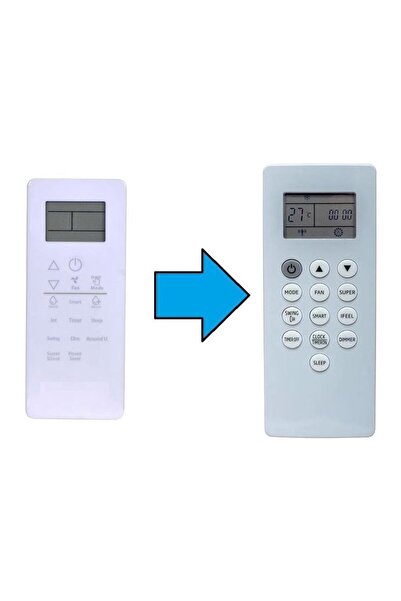 Genel Markalar Hotpoint DG11P1-04 Ile Uyumlu Klima Kumandası-Resimde Sağdaki ...