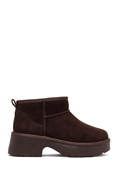 Derimod Γυναικείες μπότες Teddy με χοντρή σόλα από δέρμα σουέτ με γούνα 25WFD...