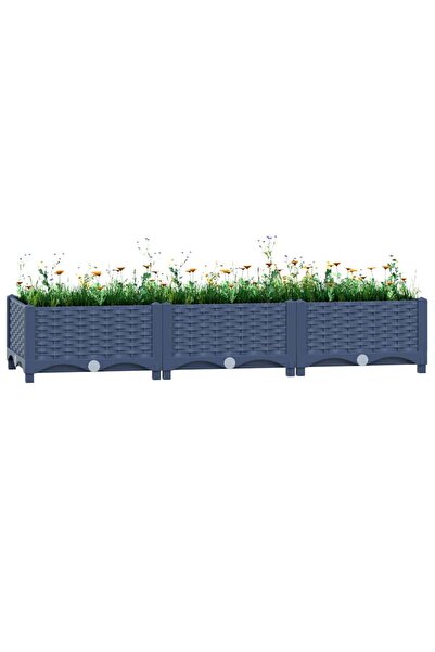 vidaxl Raised Bed 120x40x23 cm Polypropylene
