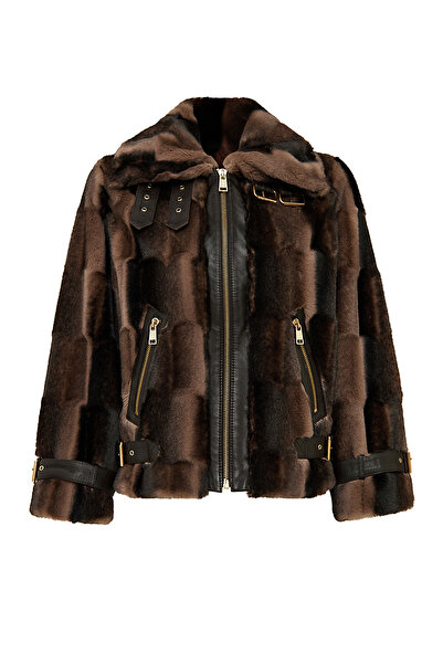 Derimod Anabel Kadın Kahverengi Teddy Deri Mont 25WGD5952FF