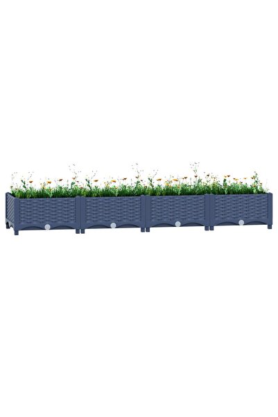 vidaxl سرير مرتفع 160x40x23 سم من البولي بروبيلين