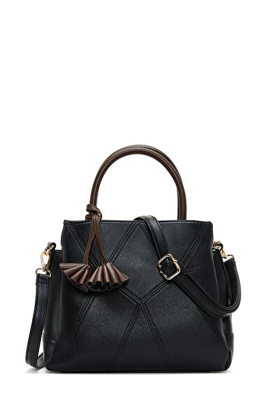 Derimod Women's Black Long Strap Accessory Detailed Shoulder Bag 25Wbd2626Ft