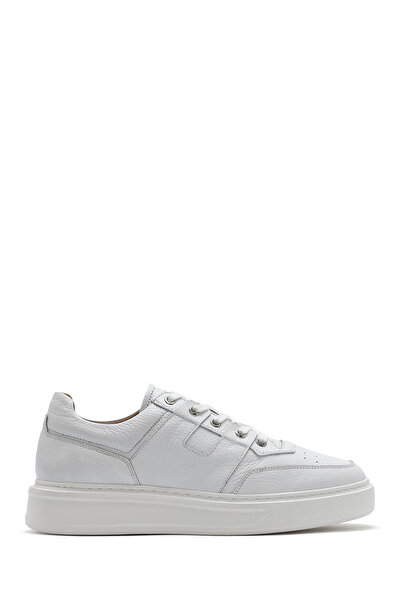 Derimod Erkek Beyaz Bağcıklı Kalın Tabanlı Spor Ayakkabı, Deri Sneaker 26SFD6...