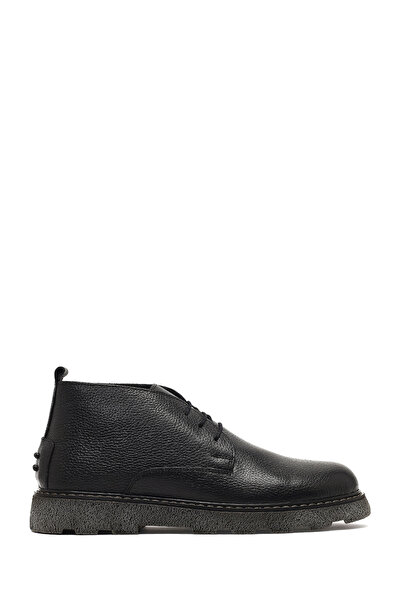 Derimod Men's Black Lace-Up Leather Casual Boots 25Wfd7516Ft
