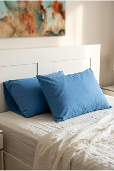 Menderes Home Cotton Collection 2 τεμαχίων Μαξιλαροθήκη Μπλε