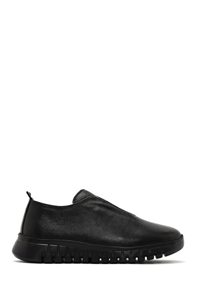 Derimod Women's Black Thick Soled Leather Comfort Shoes 25Afd501218