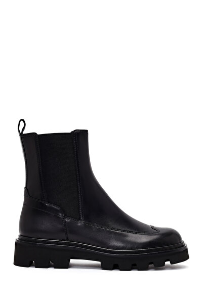 Derimod Women's Black Leather Chelsea Boots 25Wfd101918