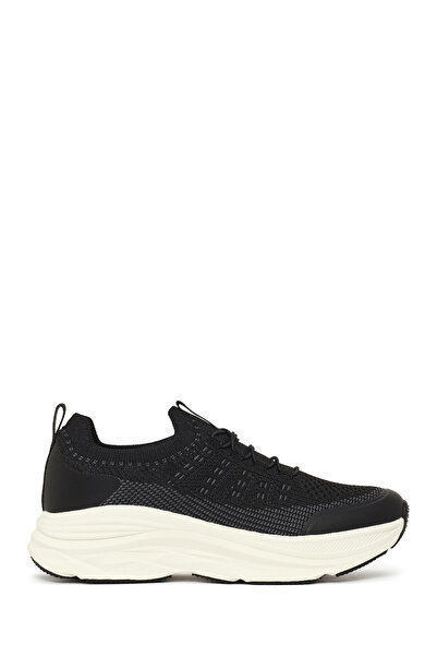 Derimod Zero Kadın Siyah Kalın Tabanlı Bağcıklı Kumaş Sneaker 26PFE49536F