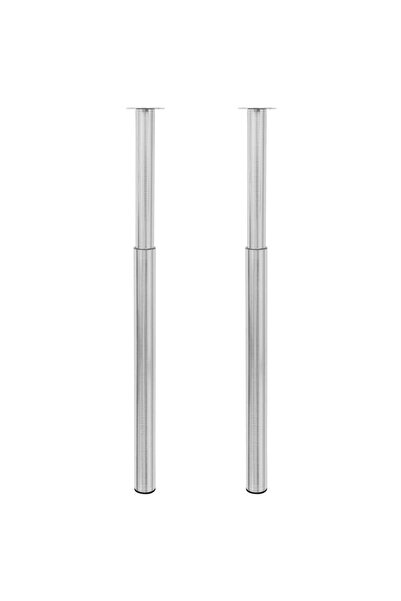 vidaxl 2 Telescopic Table Legs Stainless Steel 710 mm-1100 mm