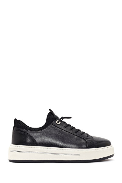 Derimod Men's Black Lace-Up Thick Sole Shoes Leather Sneakers 26Sfd676318