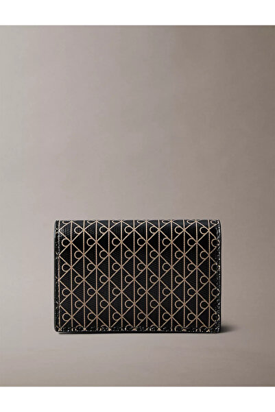 Calvin Klein Γυναικείο πορτοφόλι Ck Lv04f1083g Emblem Aop Accordion Cardcase