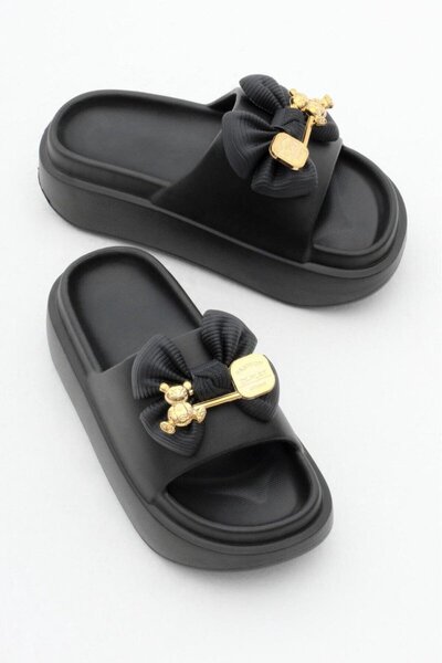 Hacıoğlu Ayakkabı Γυναικείες καθημερινές παντόφλες Sonimix με ψηλή σόλα και α...