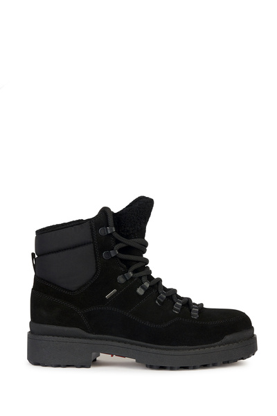 Geox Γυναικείες μαύρες δερμάτινες μπότες Nevegal Abx Suede D36UPD022FUC9999