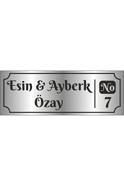 Outdoor One Kişiye Özel Kapı İsimliği Klasik Ev Dış Kapı İsimliği Çelik Kapı ...