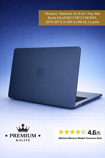 Mcstorey Macbook Air Kılıf 13inç Mat Buzlu Flu (ESKİ USB'Lİ MODEL 2010-2017) ...
