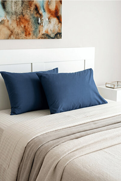 Menderes Home Cotton Collection 2'li Yastık Kılıfı Lacivert