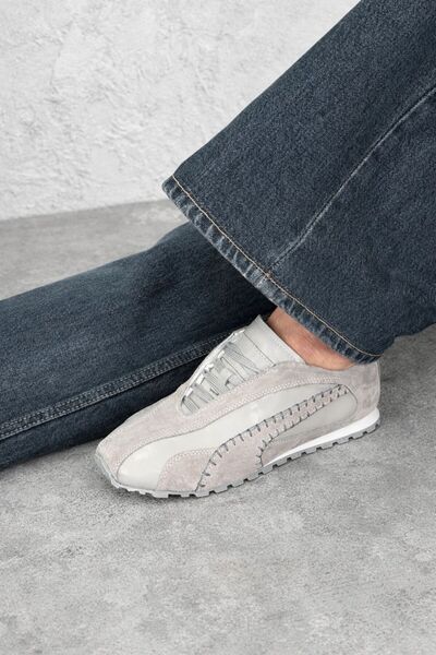 ESSO LA MİA Abalin Genuine Leather Women's Sports Shoes Gray