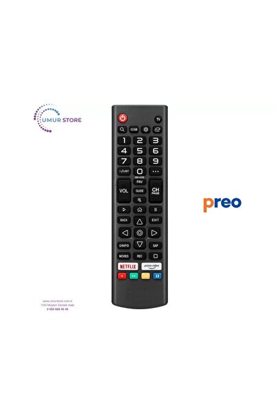 Herz Preo İle Uyumlu Webos Tv Kumandası-Mikrofonsuz