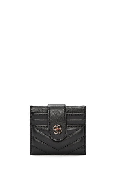 Derimod Γυναικεία Μαύρη Καπιτονέ Θήκη Κάρτας 000A2D5621KP